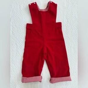 Mary James Reversible Corduroy Checkered Longall Jon Jon Outfit Boy Size 12 Mo